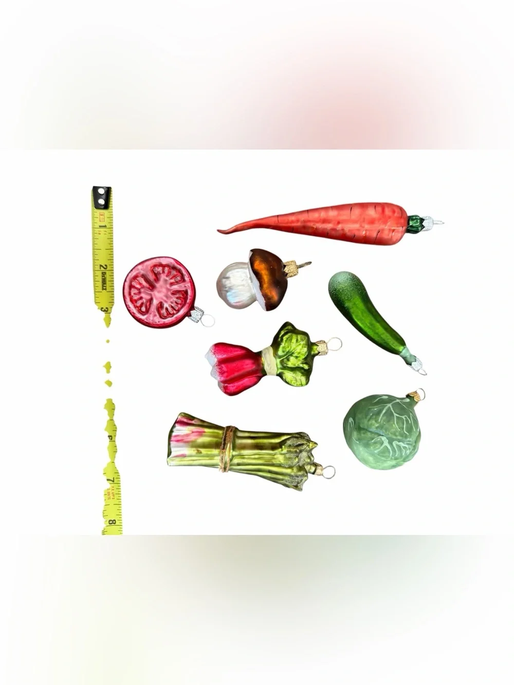Glass Vegetable Ornaments